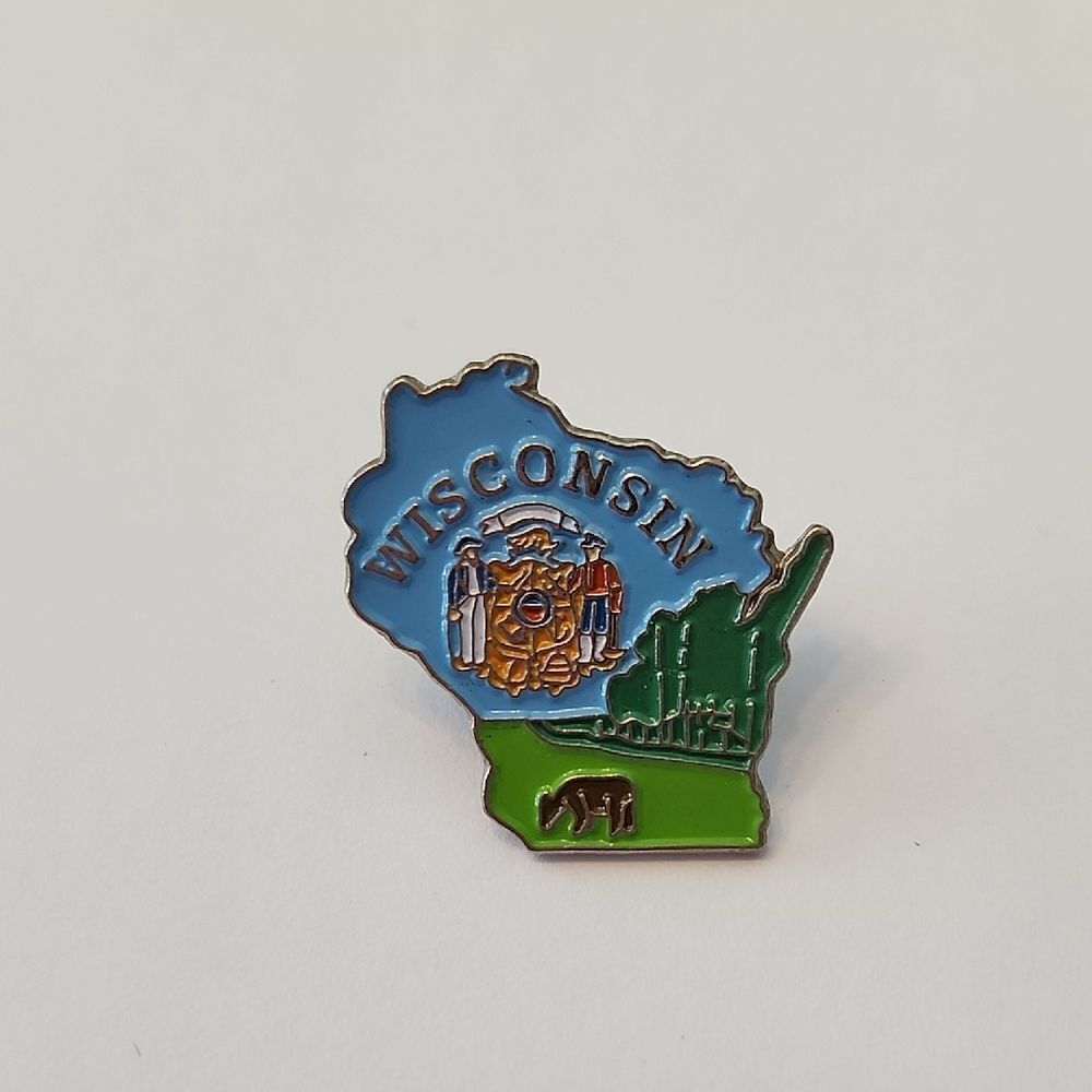 Wisconsin State Enamel Pin - Picture 1 of 3